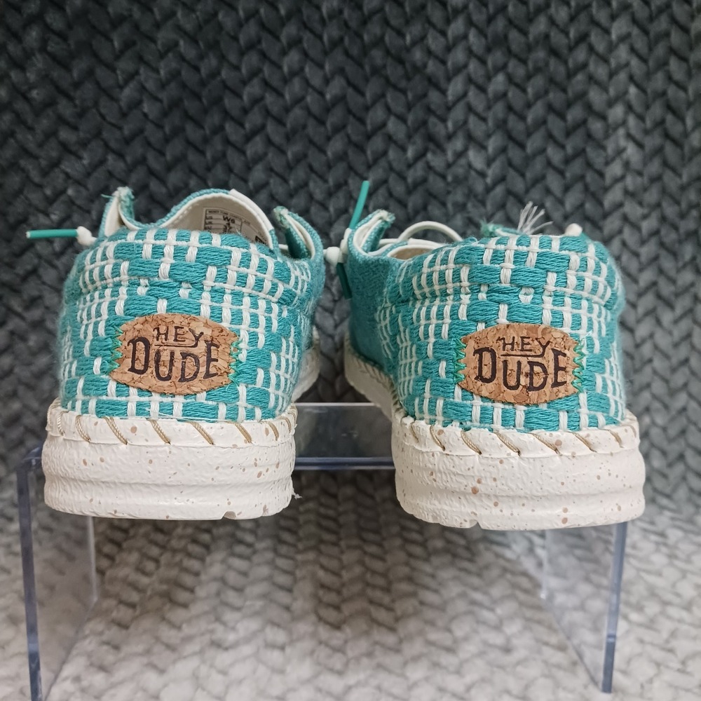 Hey Dude Wendy Funk Coastal Jute Women's Sneakers Shoes Ceramic Blue Size 6 - Picture 3 of 10